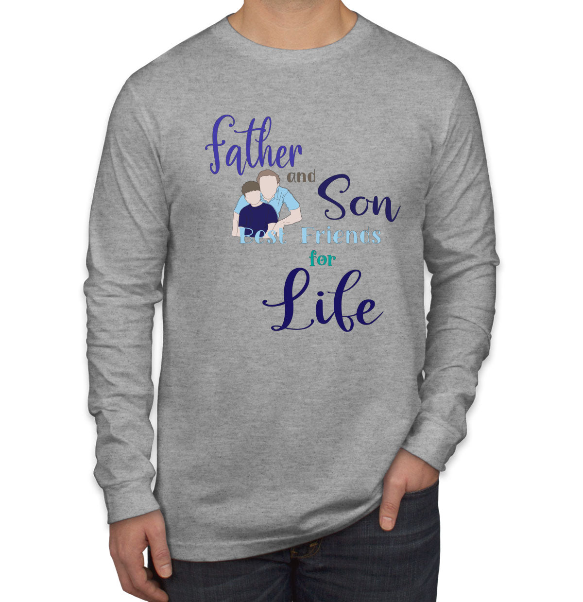 Father And Son Father's Day Men's Long Sleeve Shirt