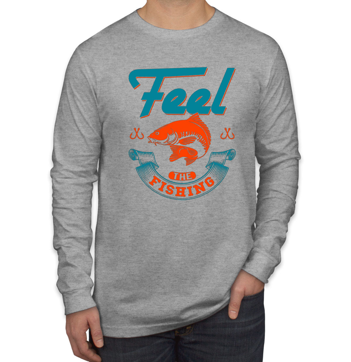 Feel The Fishing Men's Long Sleeve Shirt