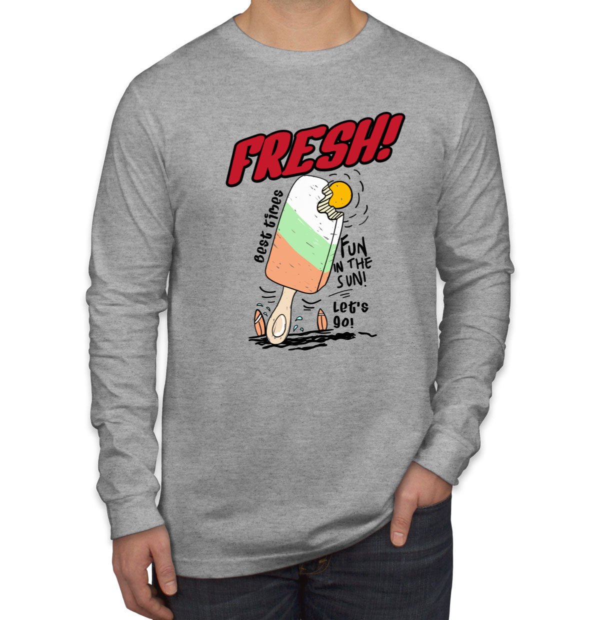 Fresh Ice Cream Men's Long Sleeve Shirt