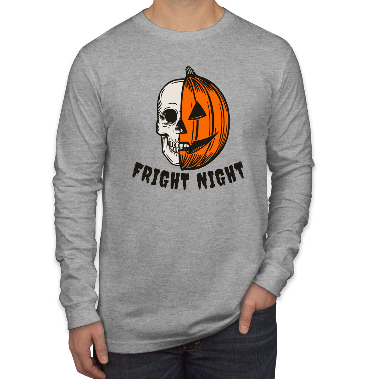 Fright Night Halloween Men's Long Sleeve Shirt