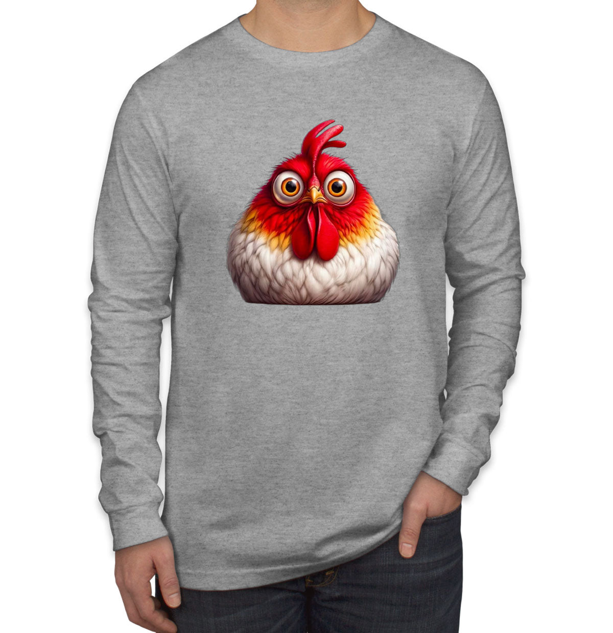Funny Chicken Men's Long Sleeve Shirt