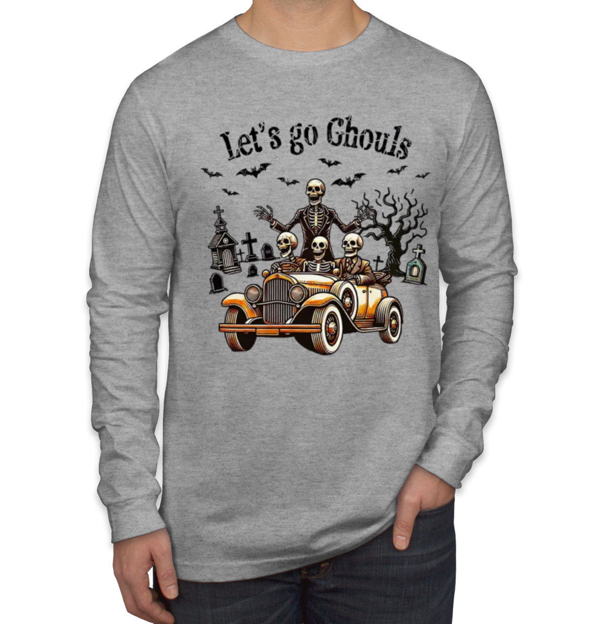Let's go Ghouls Halloween Men's Long Sleeve Shirt