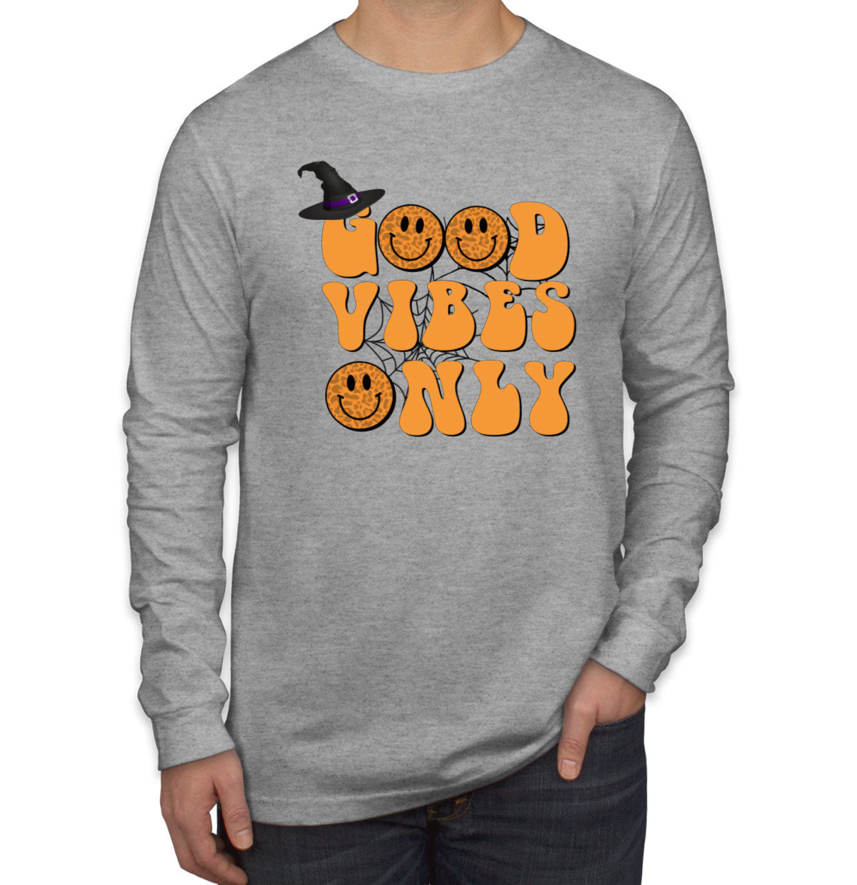 Good Vibes Only Halloween Men's Long Sleeve Shirt