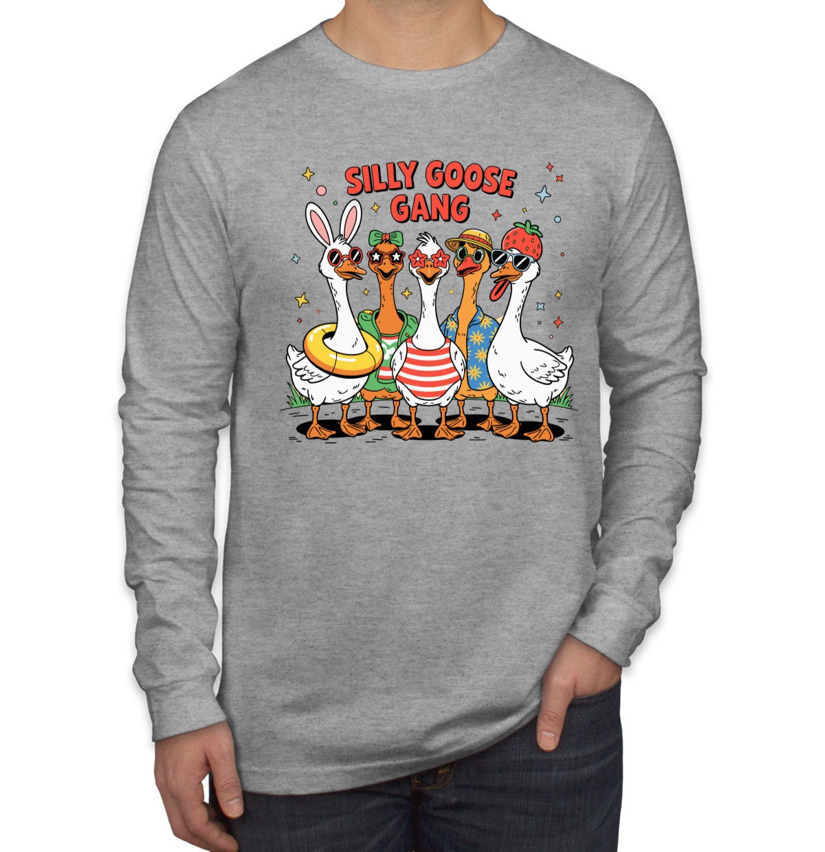 Silly Goose Gang Men's Long Sleeve Shirt