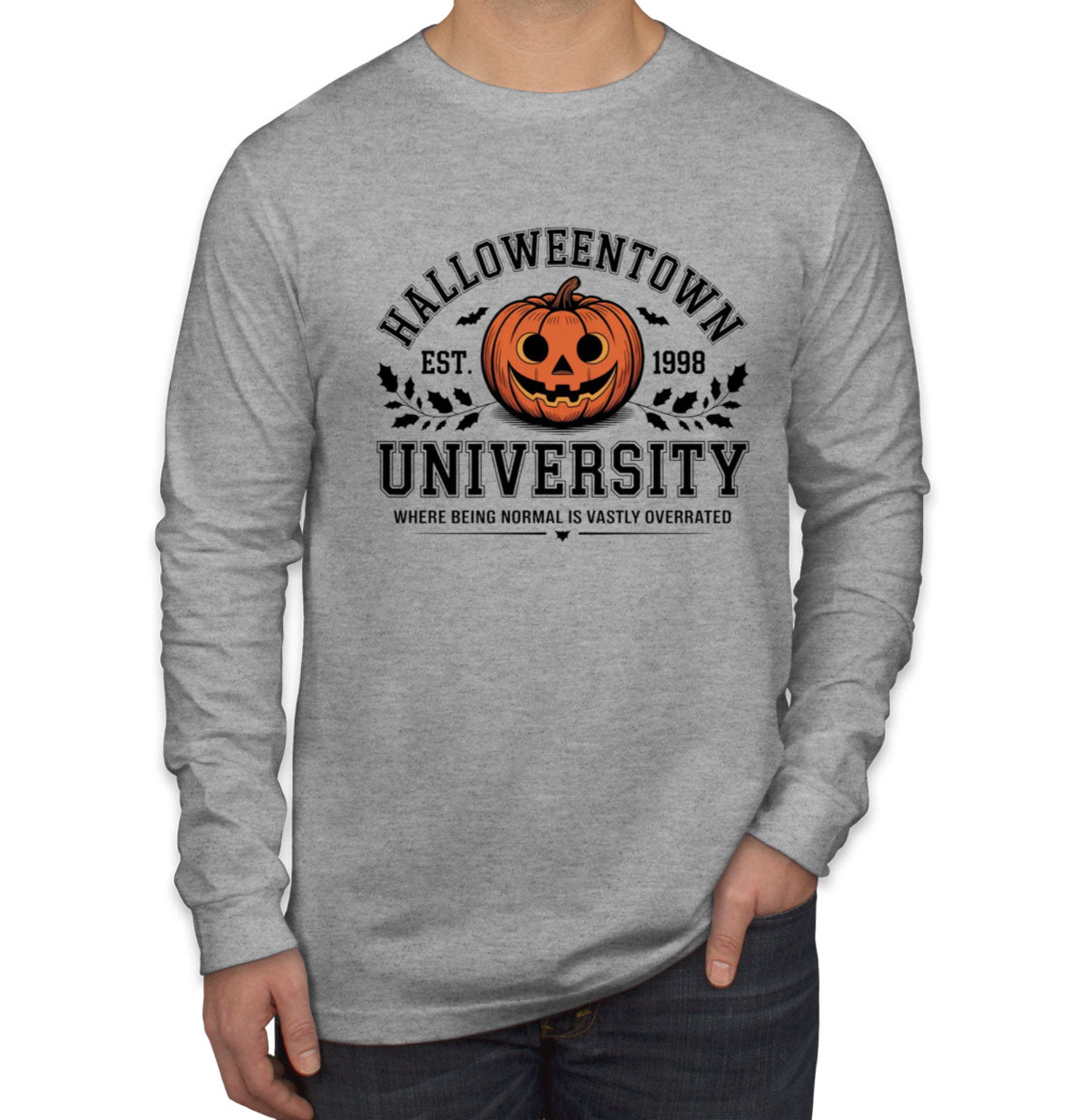 Halloweentown University Halloween Men's Long Sleeve Shirt