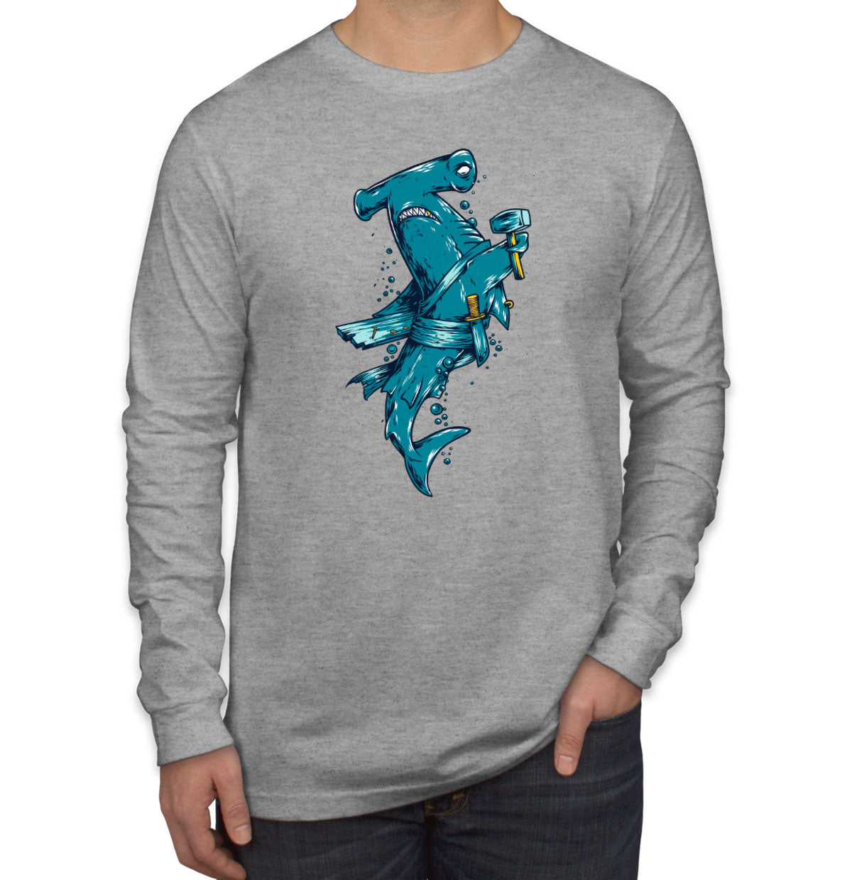 Hammerhead Shark Men's Long Sleeve Shirt