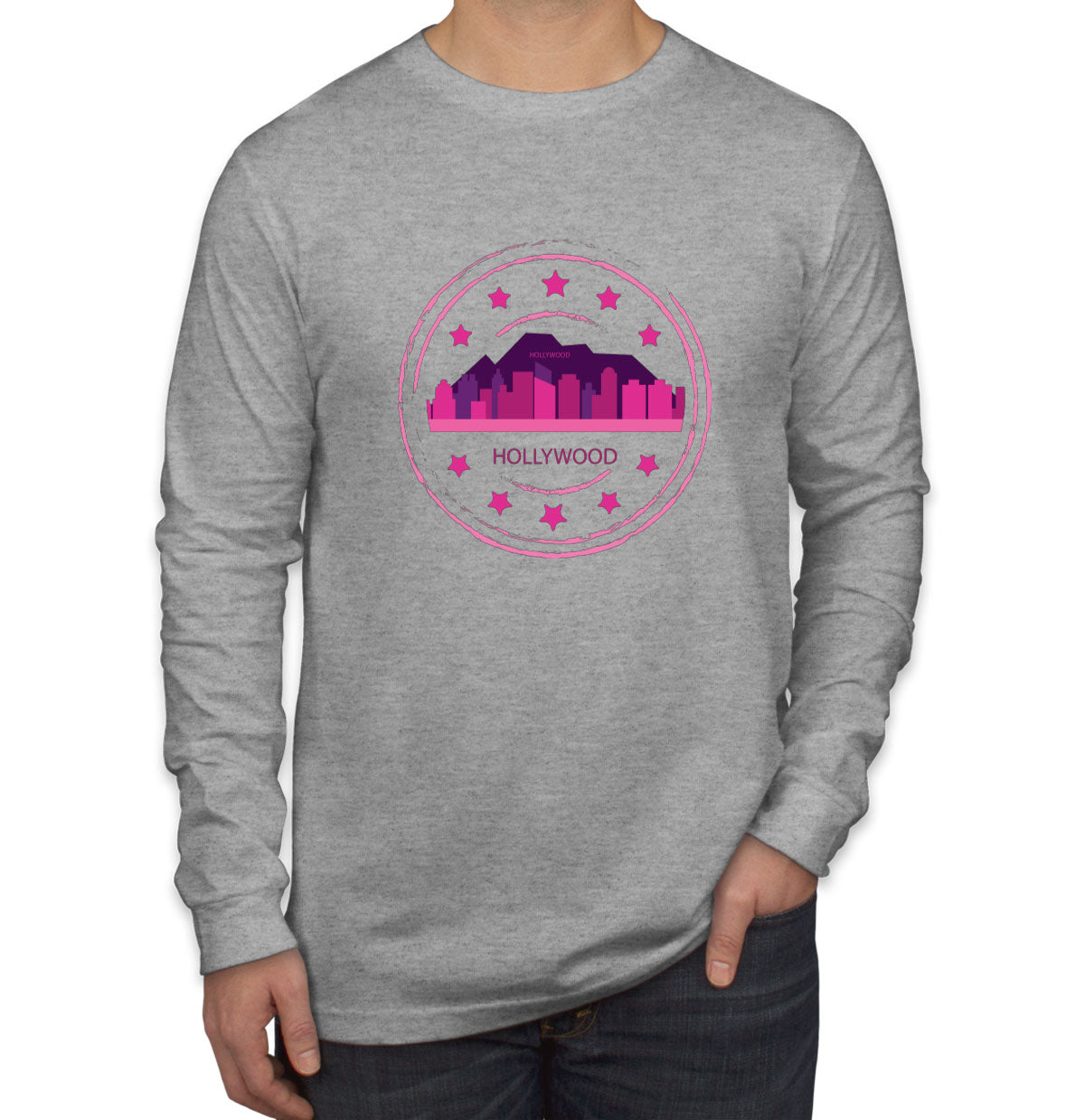 Hollywood Stamp Men's Long Sleeve Shirt