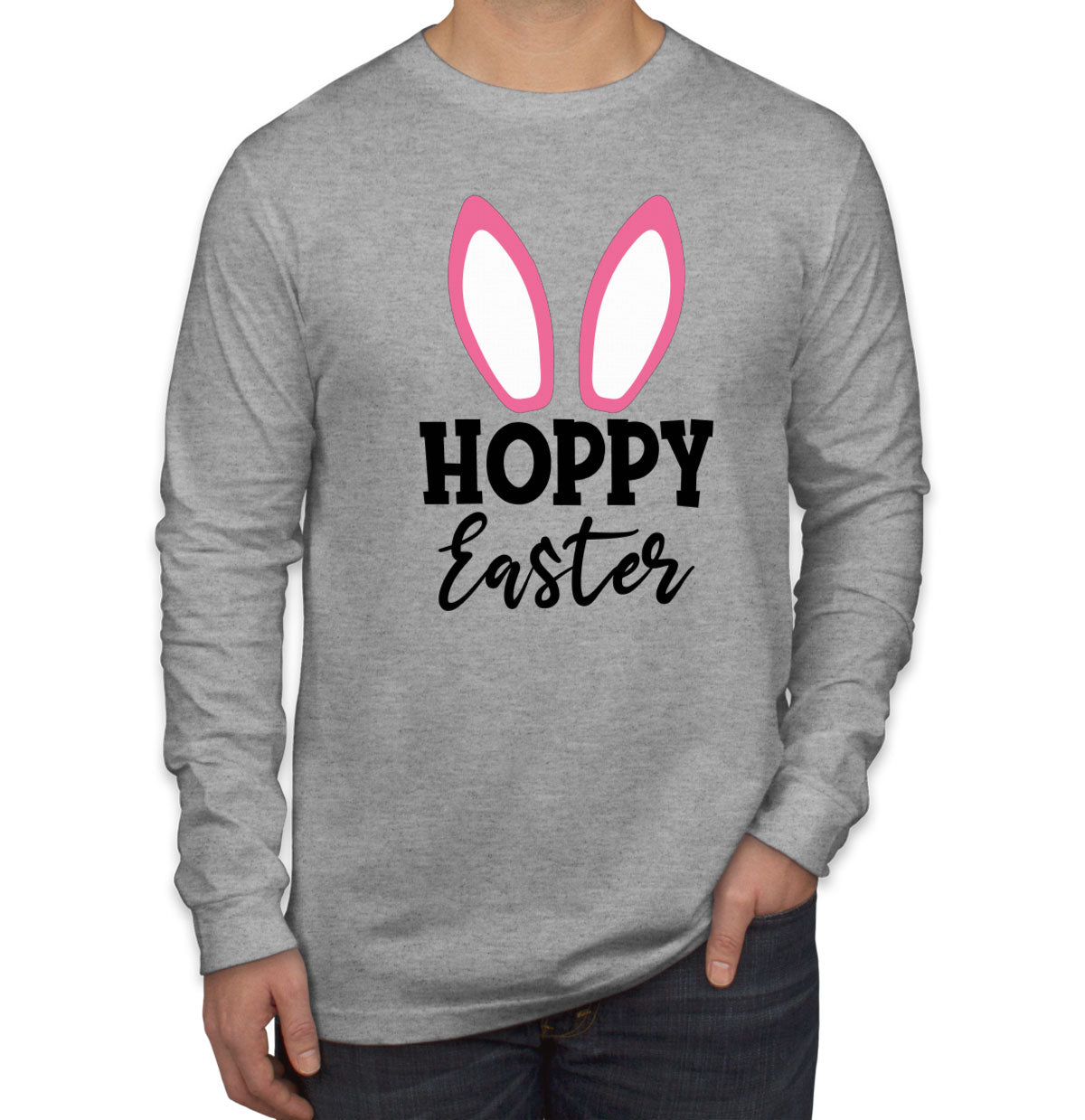 Hoppy Easter Men's Long Sleeve Shirt