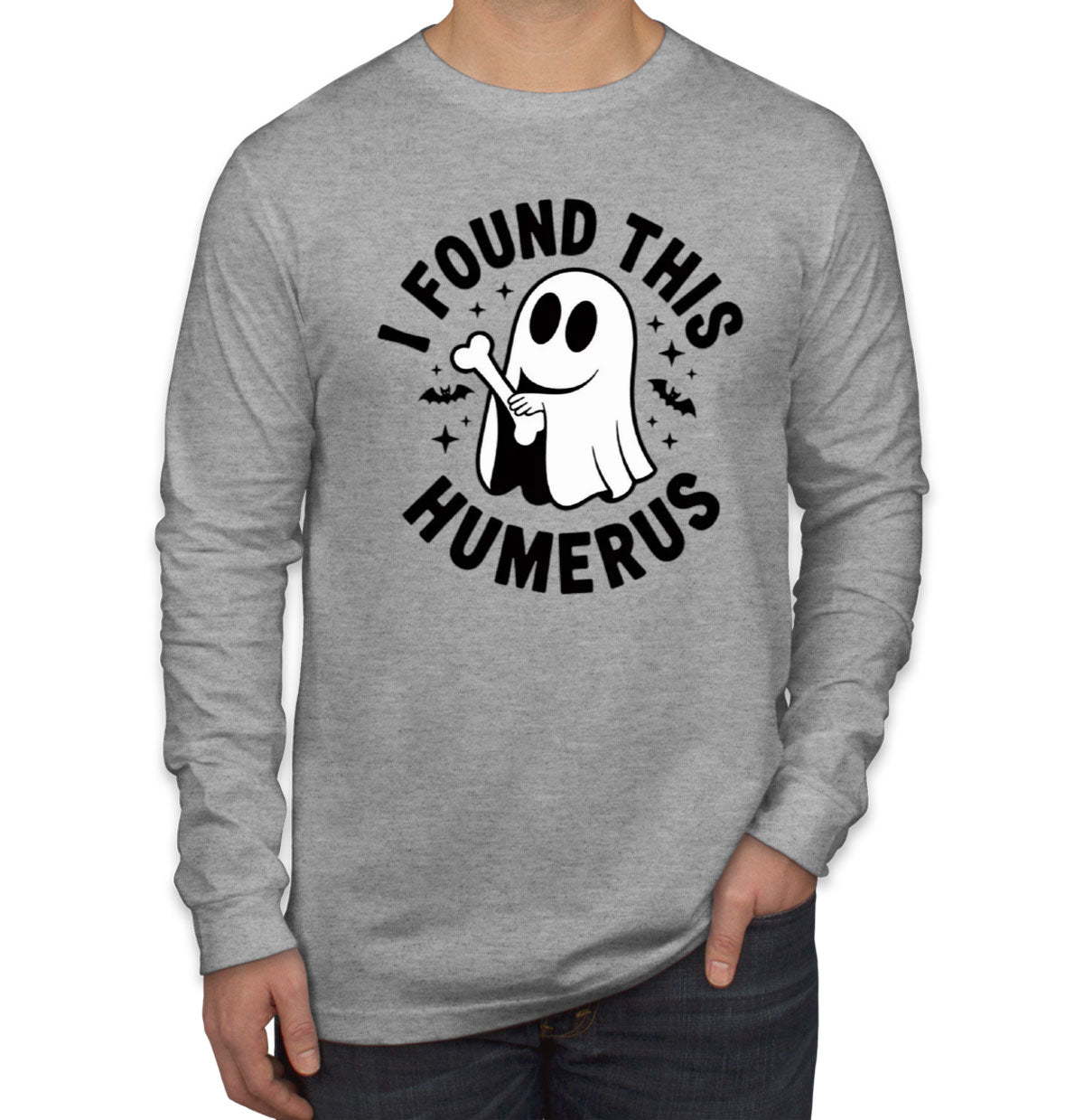 I Found This Humerus Halloween Men's Long Sleeve Shirt