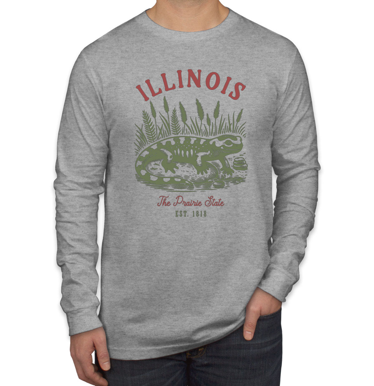 Illinois State Vintage Men's Long Sleeve Shirt