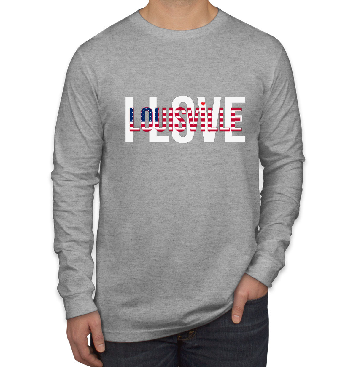 I Love Louisville Men's Long Sleeve Shirt