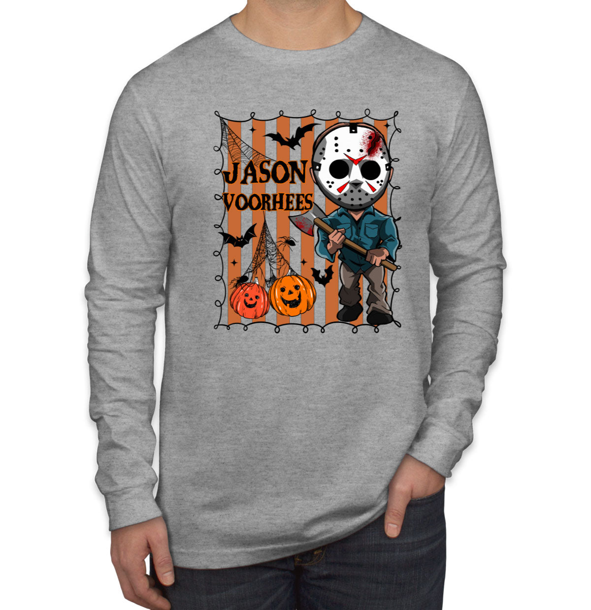 Jason Horror Movie Character Halloween Men's Long Sleeve Shirt