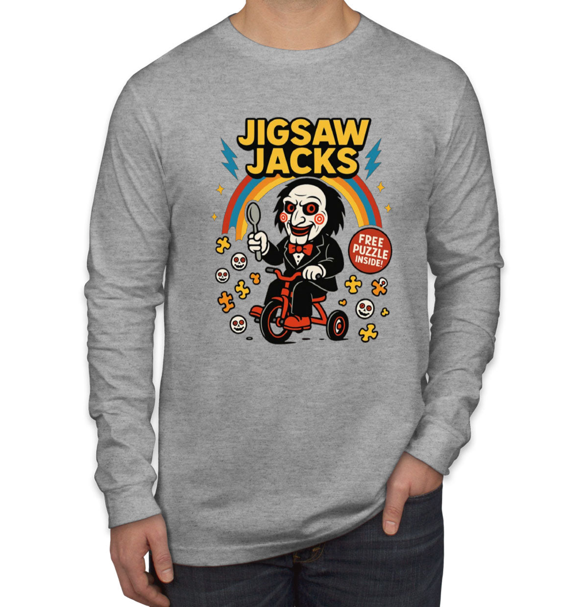 Jigsaw Jacks Halloween Men's Long Sleeve Shirt