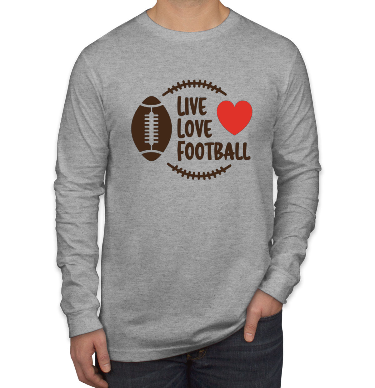 Live Love Football Men's Long Sleeve Shirt