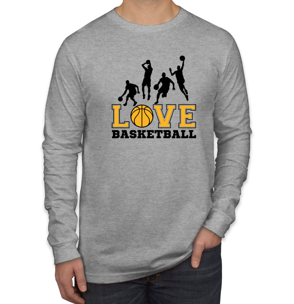 Love Basketball Men's Long Sleeve Shirt