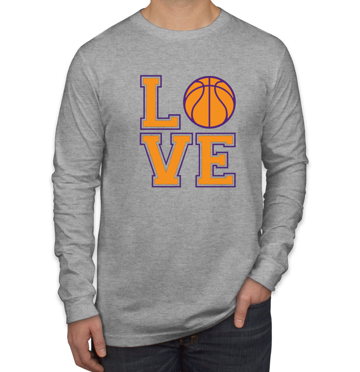 Love Basketball Men's Long Sleeve Shirt