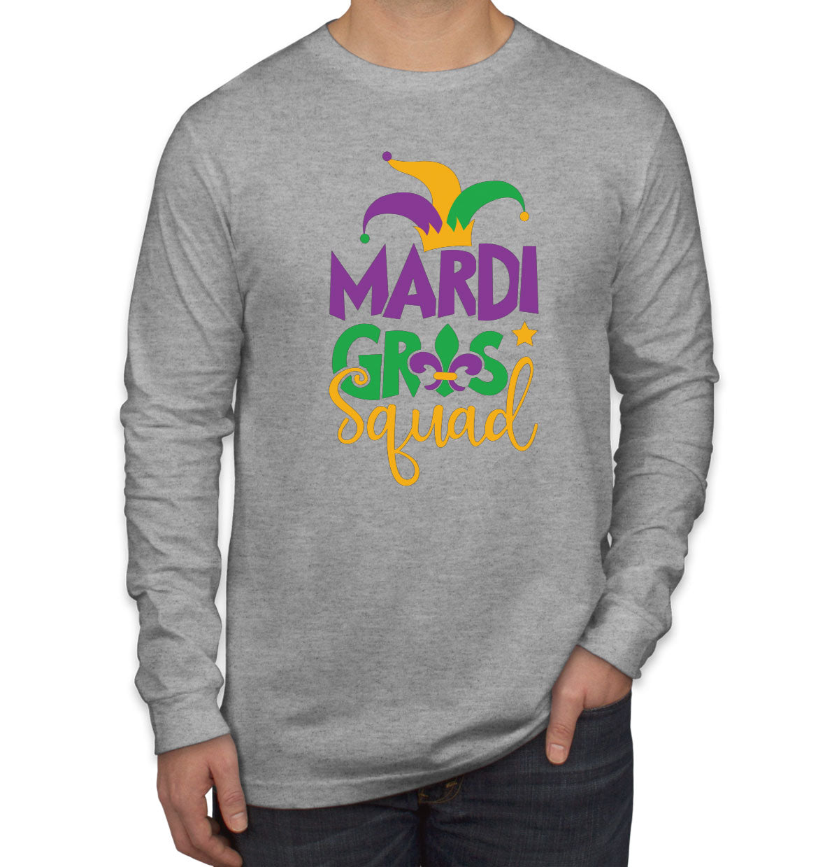 Mardi Gras Squad Men's Long Sleeve Shirt