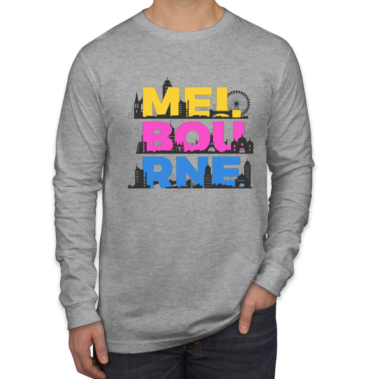 Melbourne Australia Men's Long Sleeve Shirt