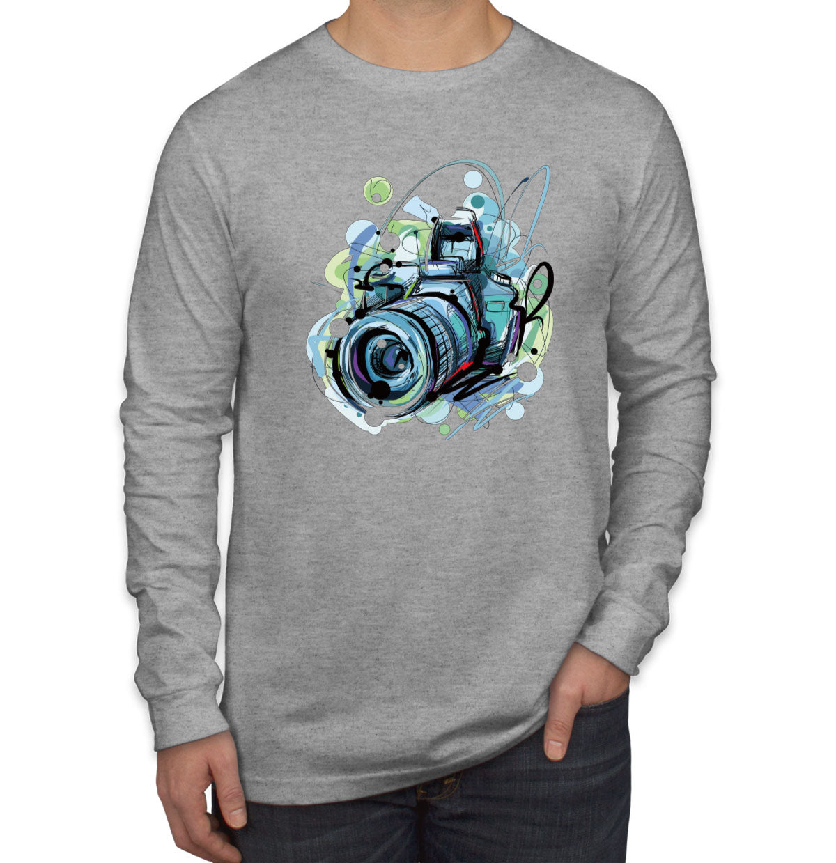 Photographer Photo Camera Men's Long Sleeve Shirt