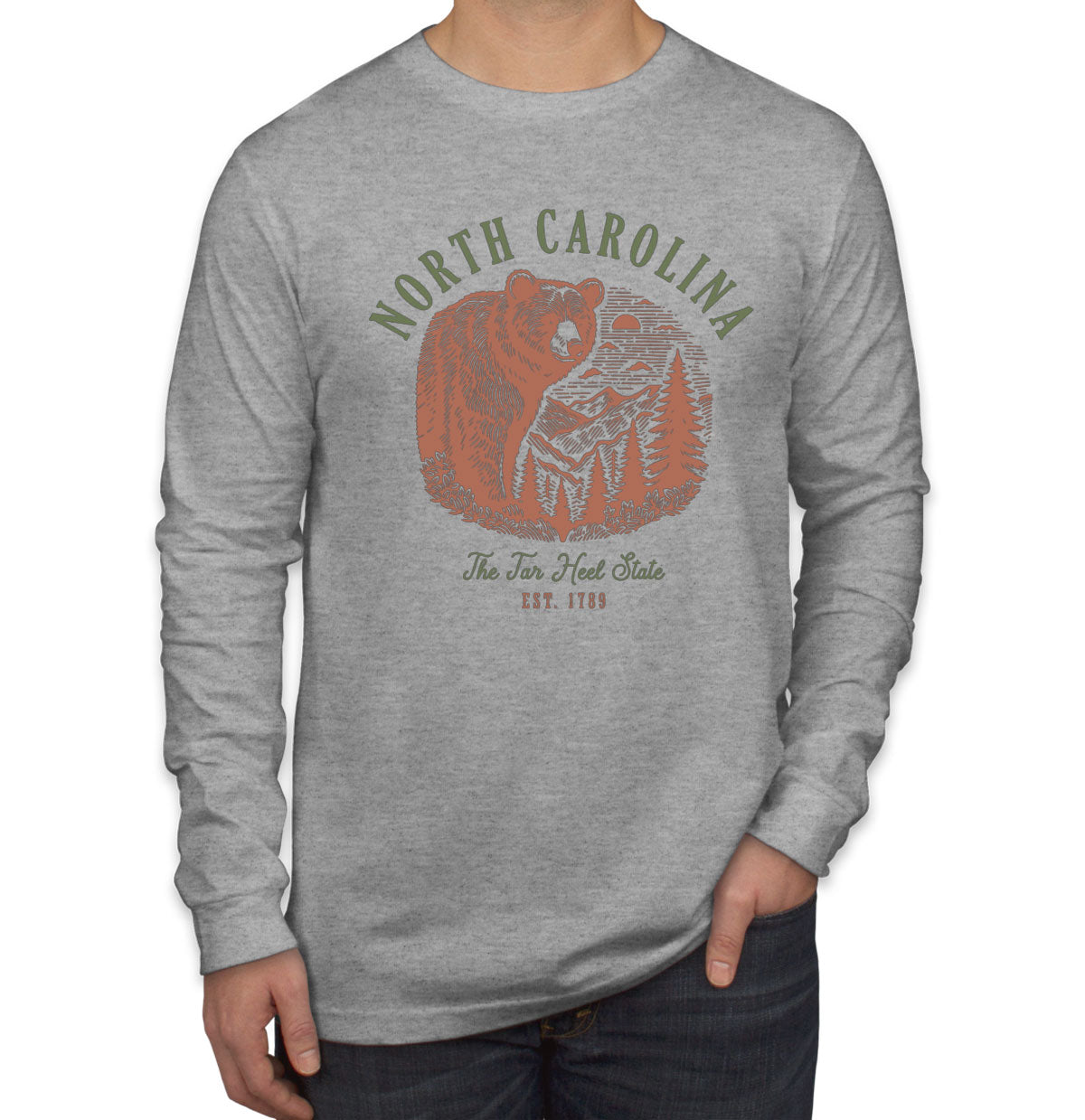 North Carolina State Vintage Men's Long Sleeve Shirt