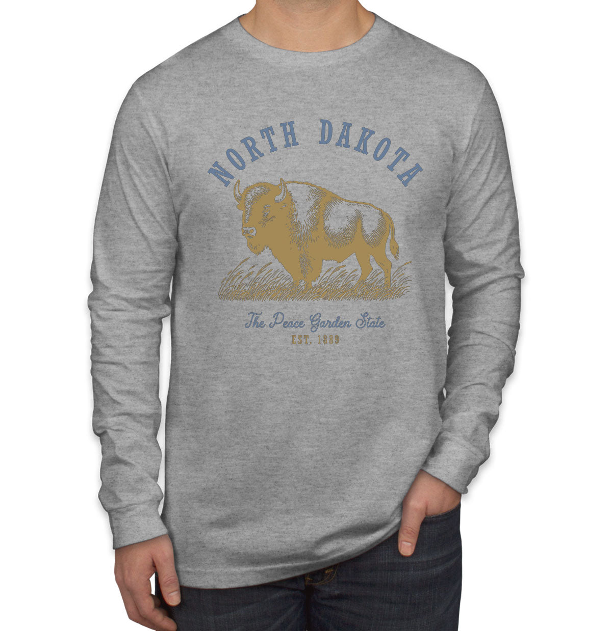 North Dakota State Vintage Men's Long Sleeve Shirt