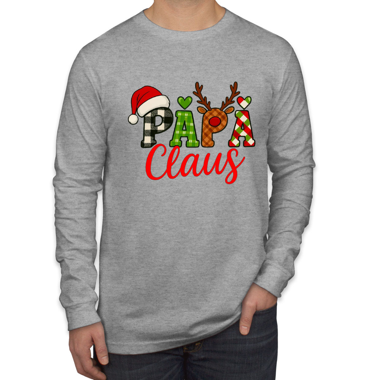 Papa Claus Christmas Men's Long Sleeve Shirt