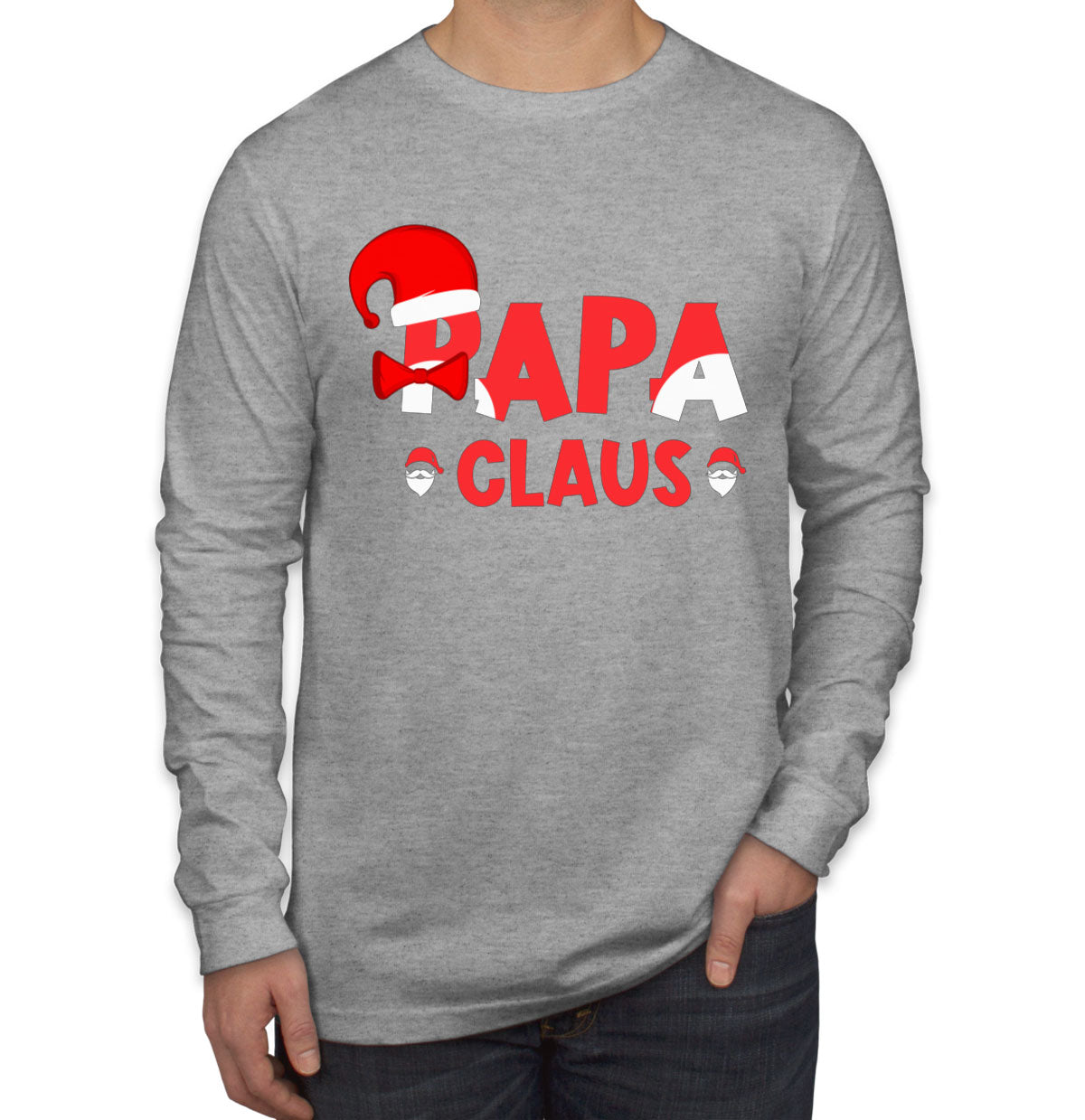 Papa Claus Christmas Men's Long Sleeve Shirt