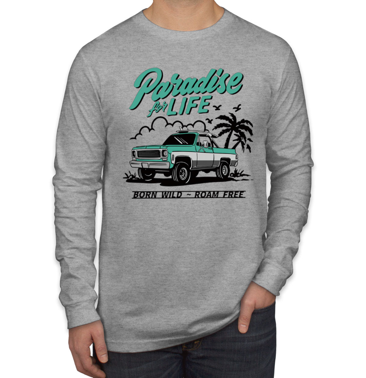 Paradise For Life Men's Long Sleeve Shirt