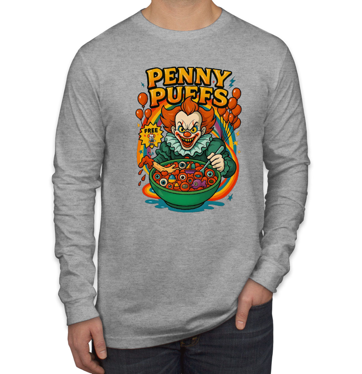 Penny Puffs Halloween Men's Long Sleeve Shirt