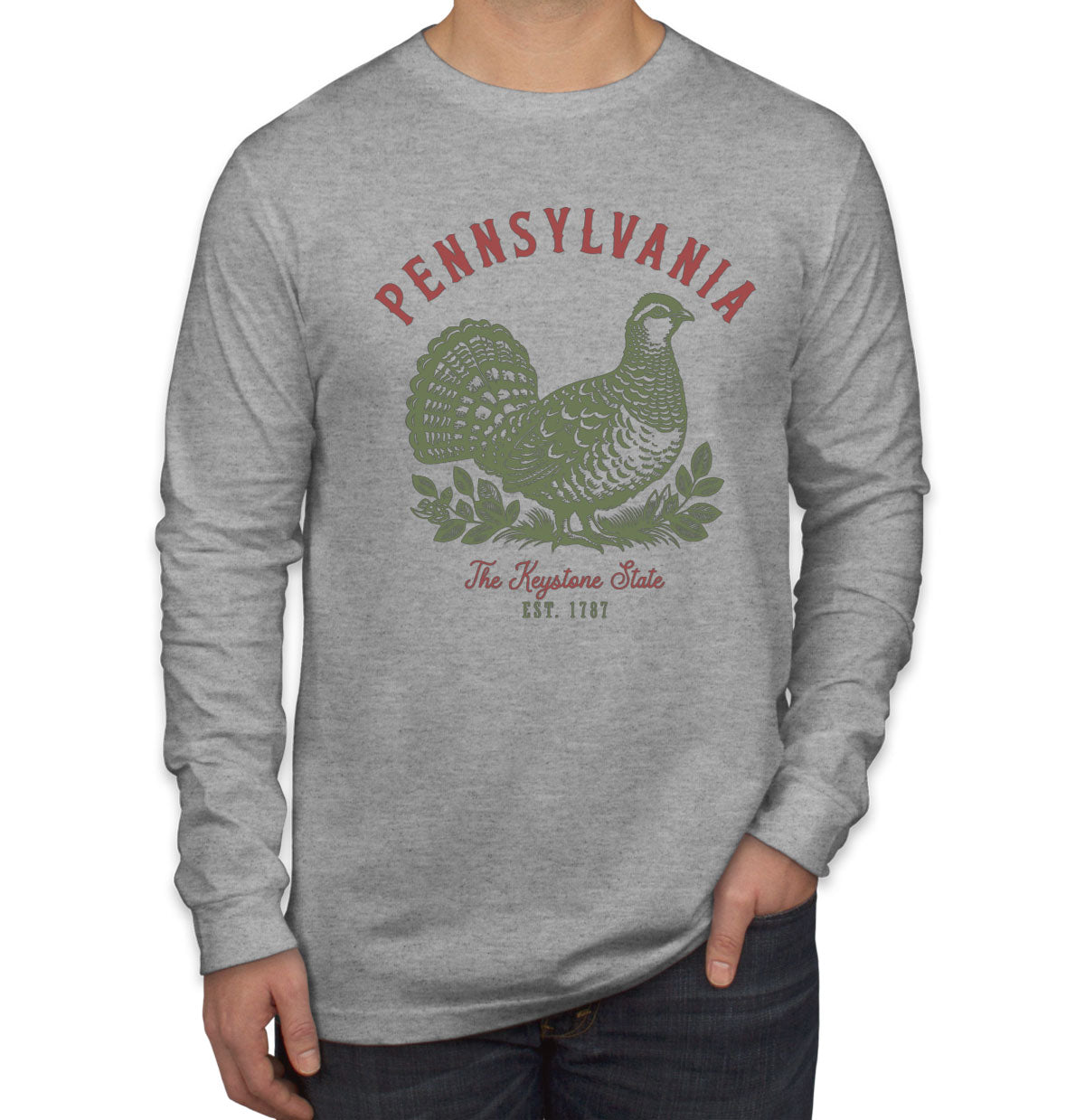 Pennsylvania State Vintage Men's Long Sleeve Shirt