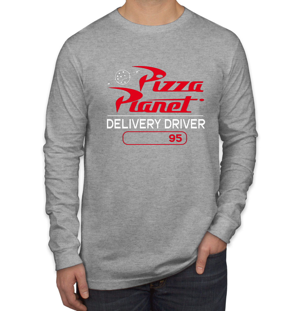 Pizza Planet Delivery Driver Men's Long Sleeve Shirt