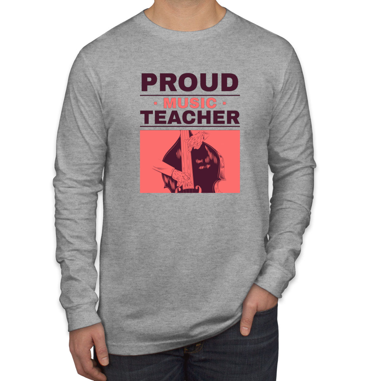 Proud Music Teacher Men's Long Sleeve Shirt