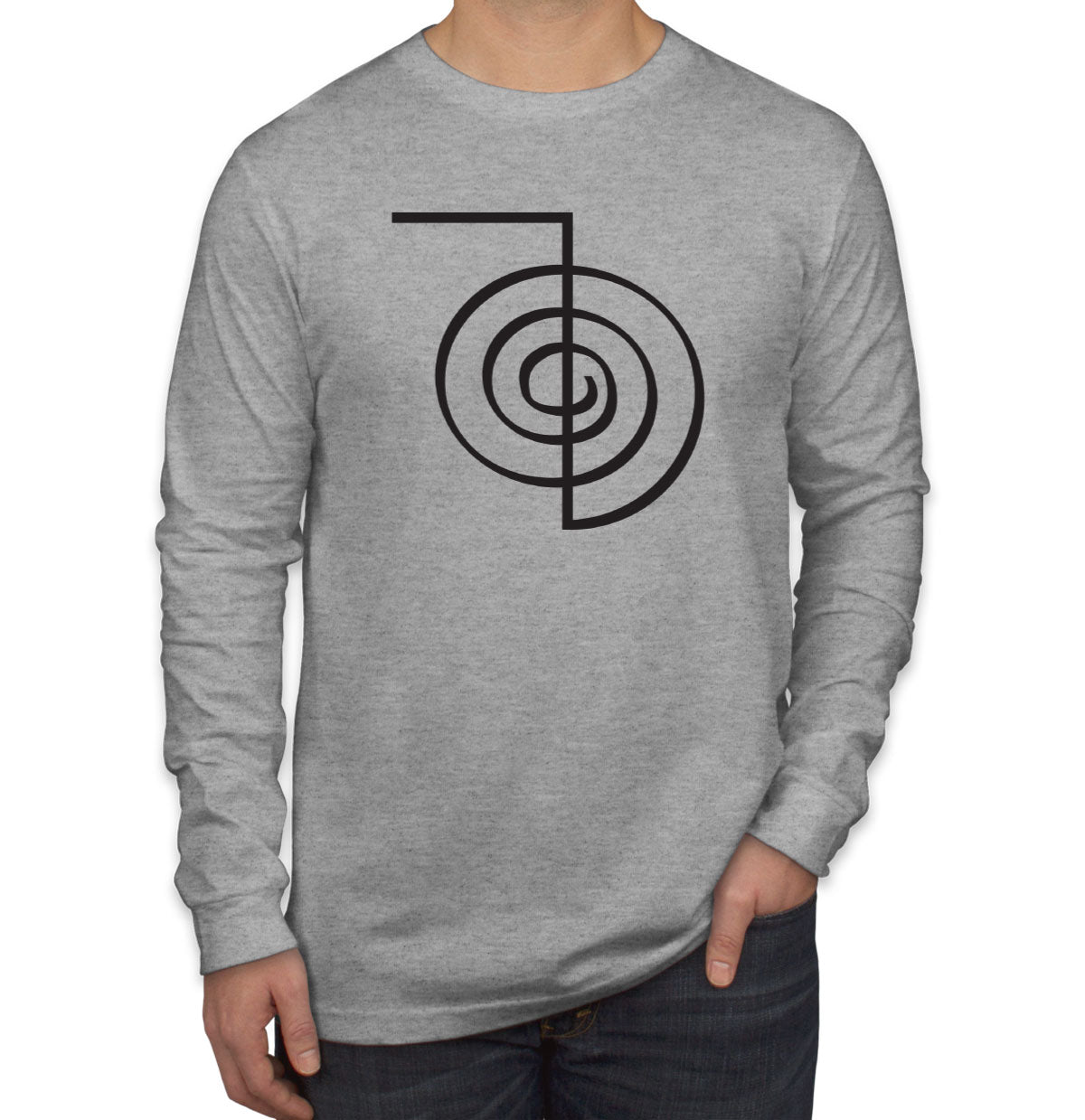 Cho Ku Rei Reiki Power Symbol Men's Long Sleeve Shirt