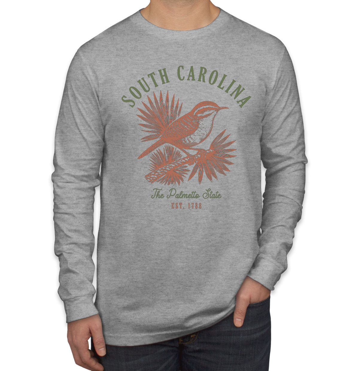 South Carolina State Vintage Men's Long Sleeve Shirt