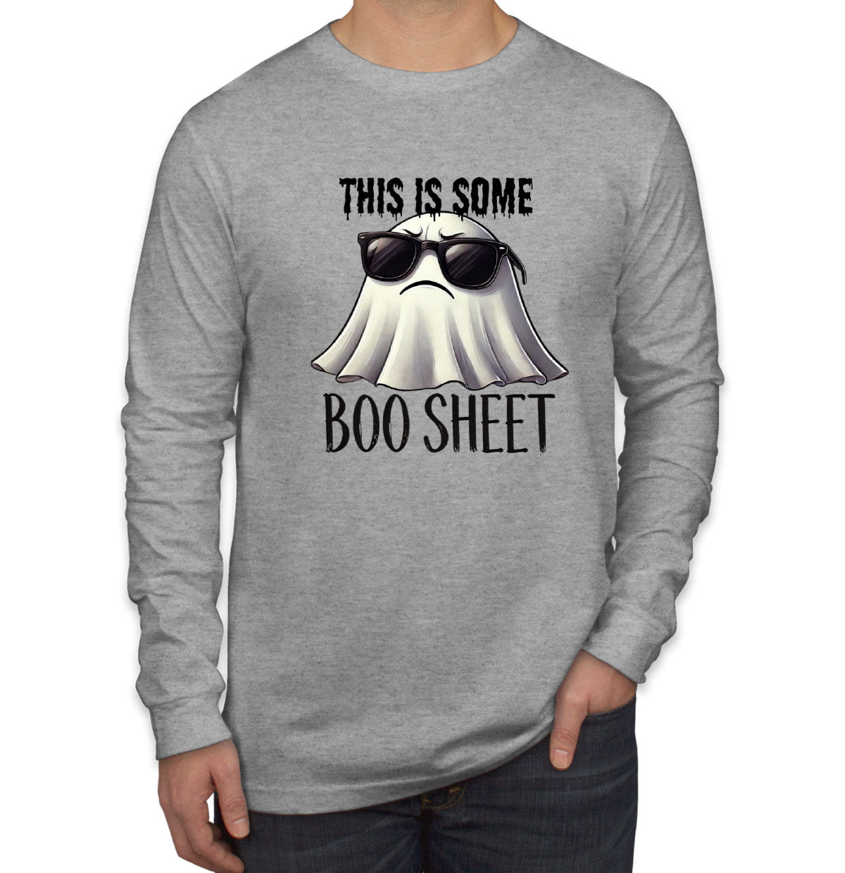 This Is Some Boo Sheet Halloween Men's Long Sleeve Shirt