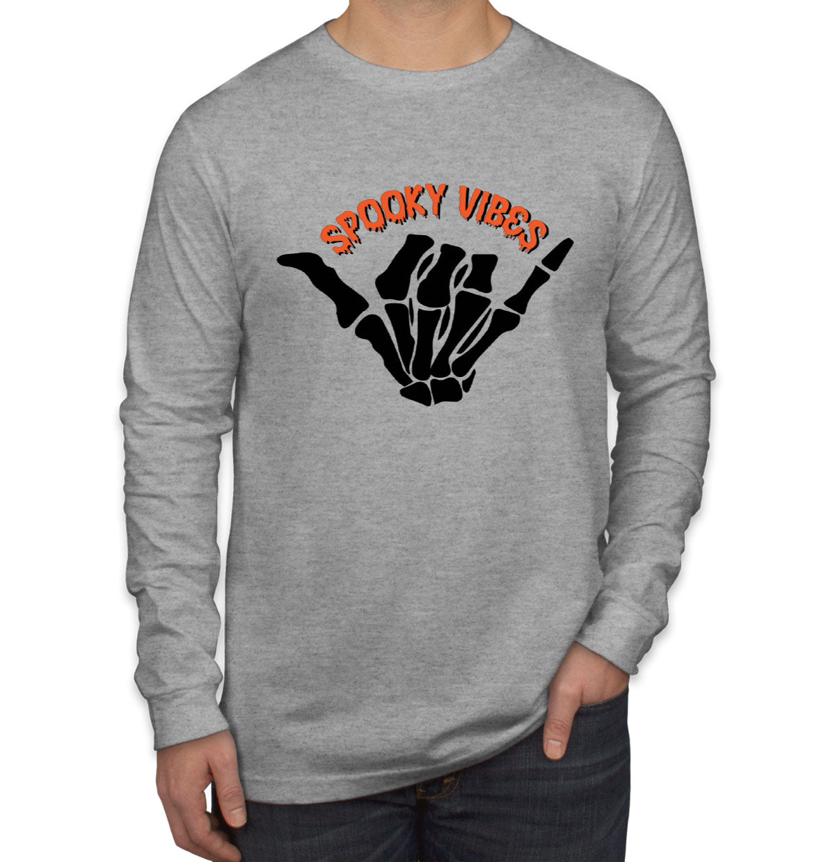 Spooky Vibes Halloween Men's Long Sleeve Shirt