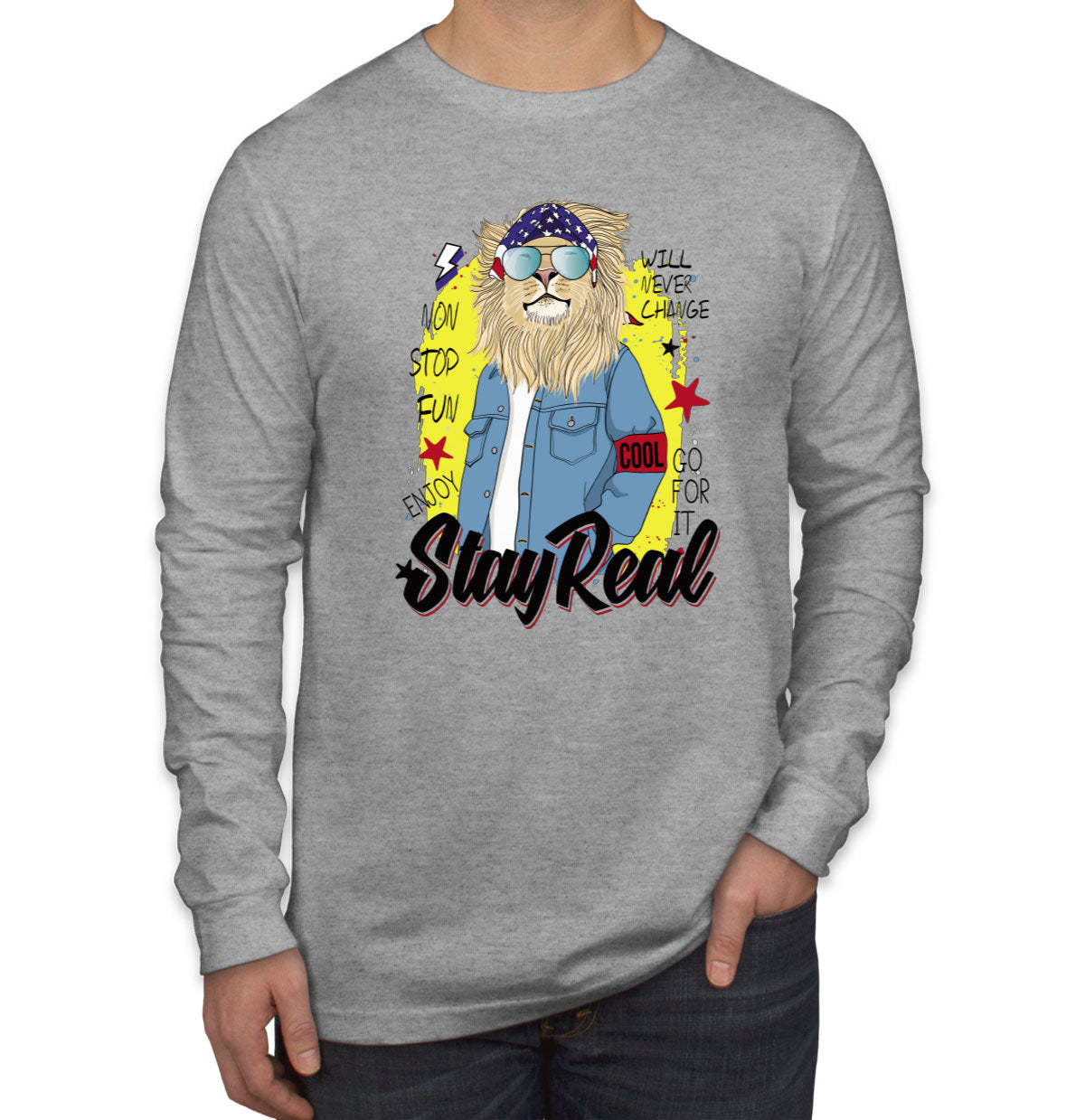 Stay Real Men's Long Sleeve Shirt