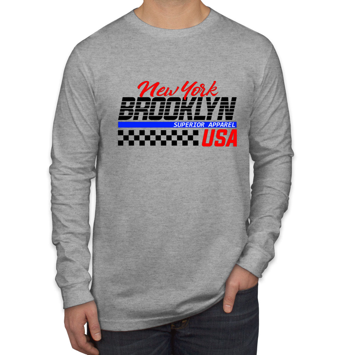 Brooklyn New York Superior Men's Long Sleeve Shirt