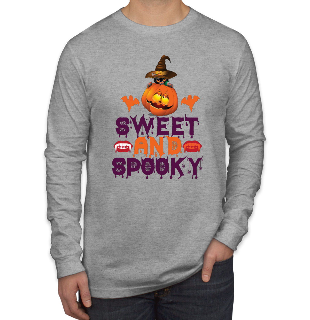 Sweet And Spooky Halloween Men's Long Sleeve Shirt