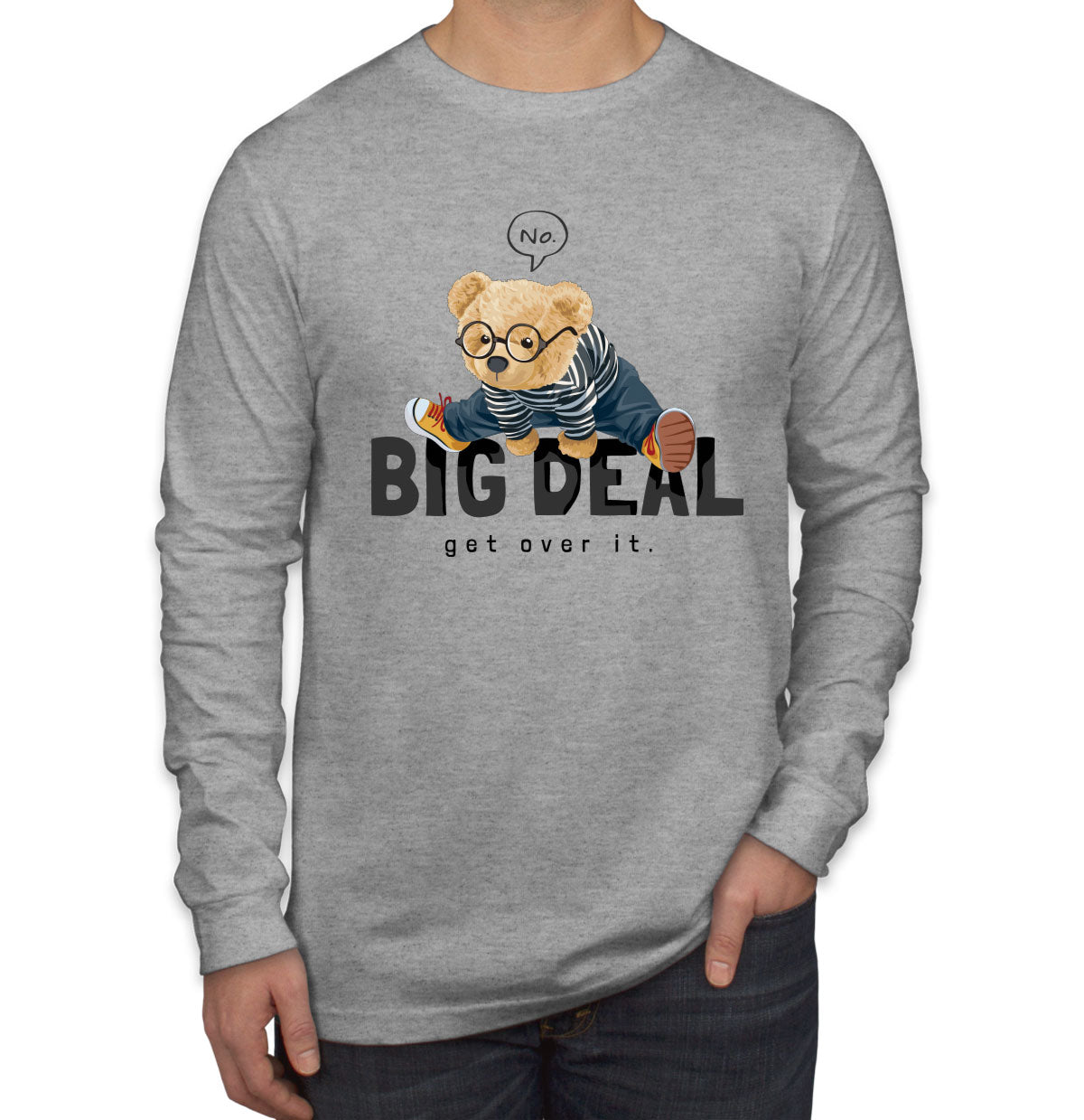 Teddy Bear Big Deal Men's Long Sleeve Shirt