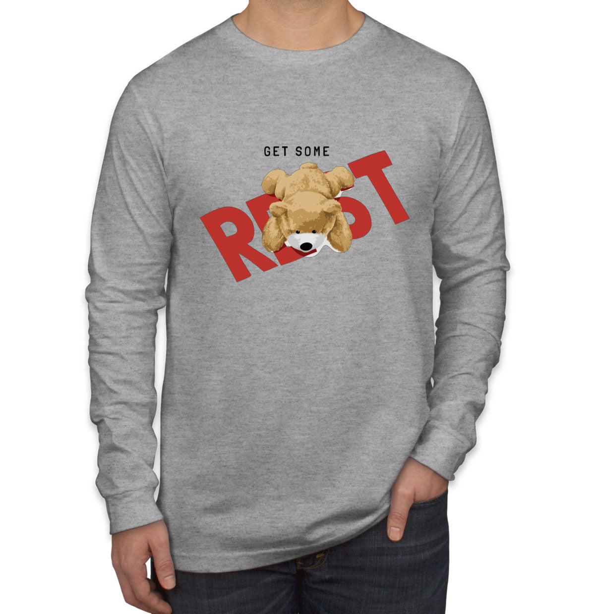 Teddy Bear Get Some Rest Men's Long Sleeve Shirt