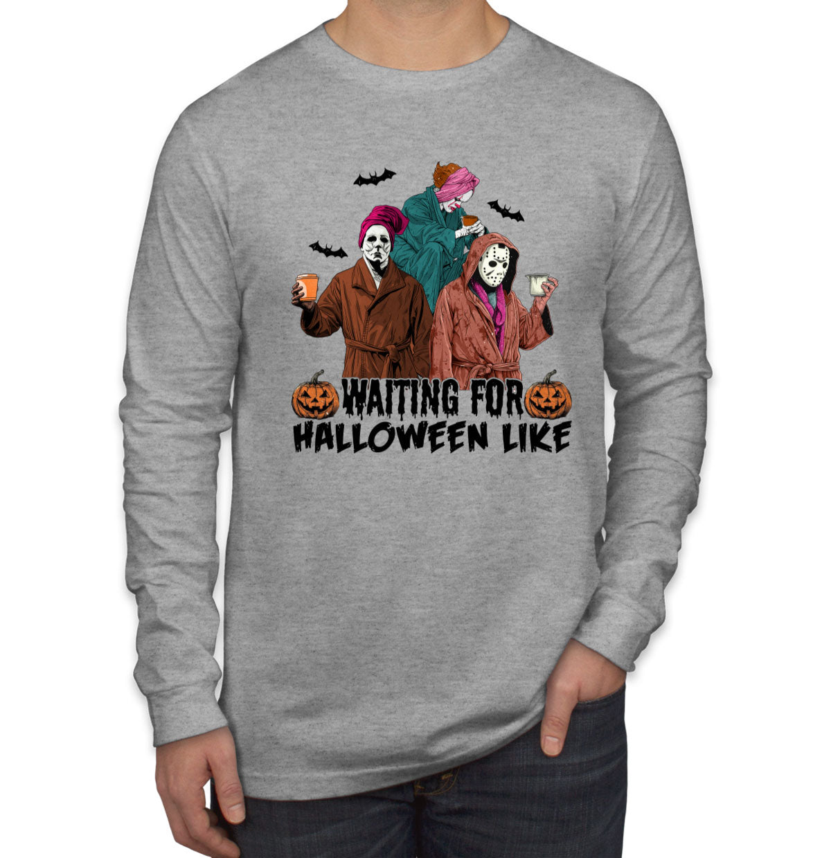Waiting For Halloween Like Men's Long Sleeve Shirt