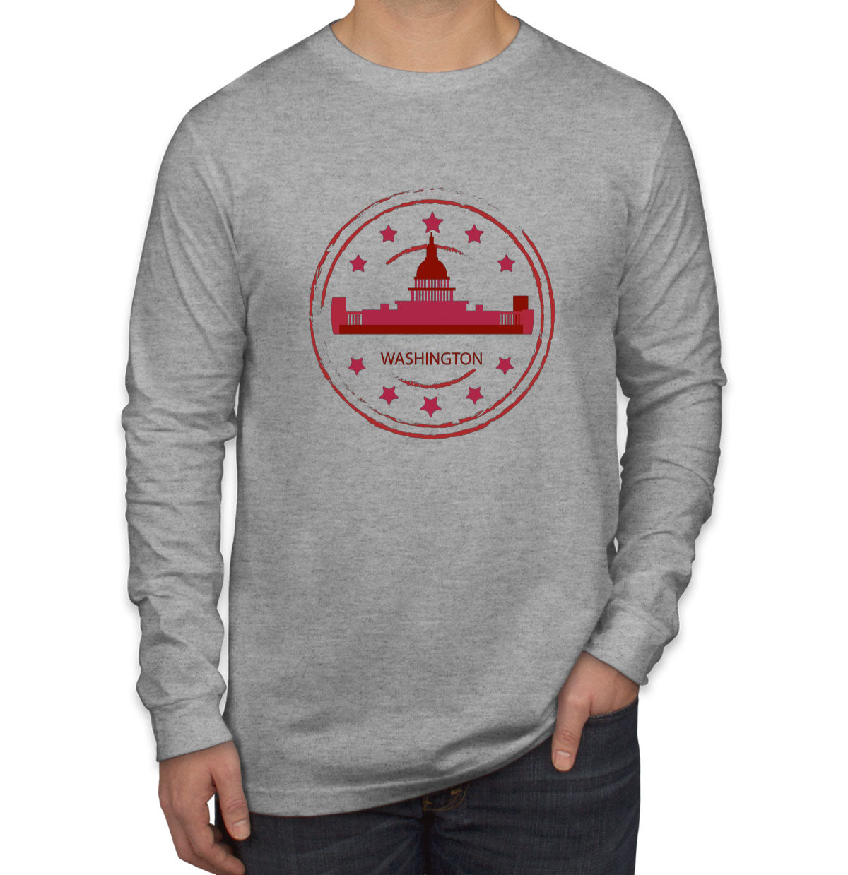 Washington Stamp Men's Long Sleeve Shirt