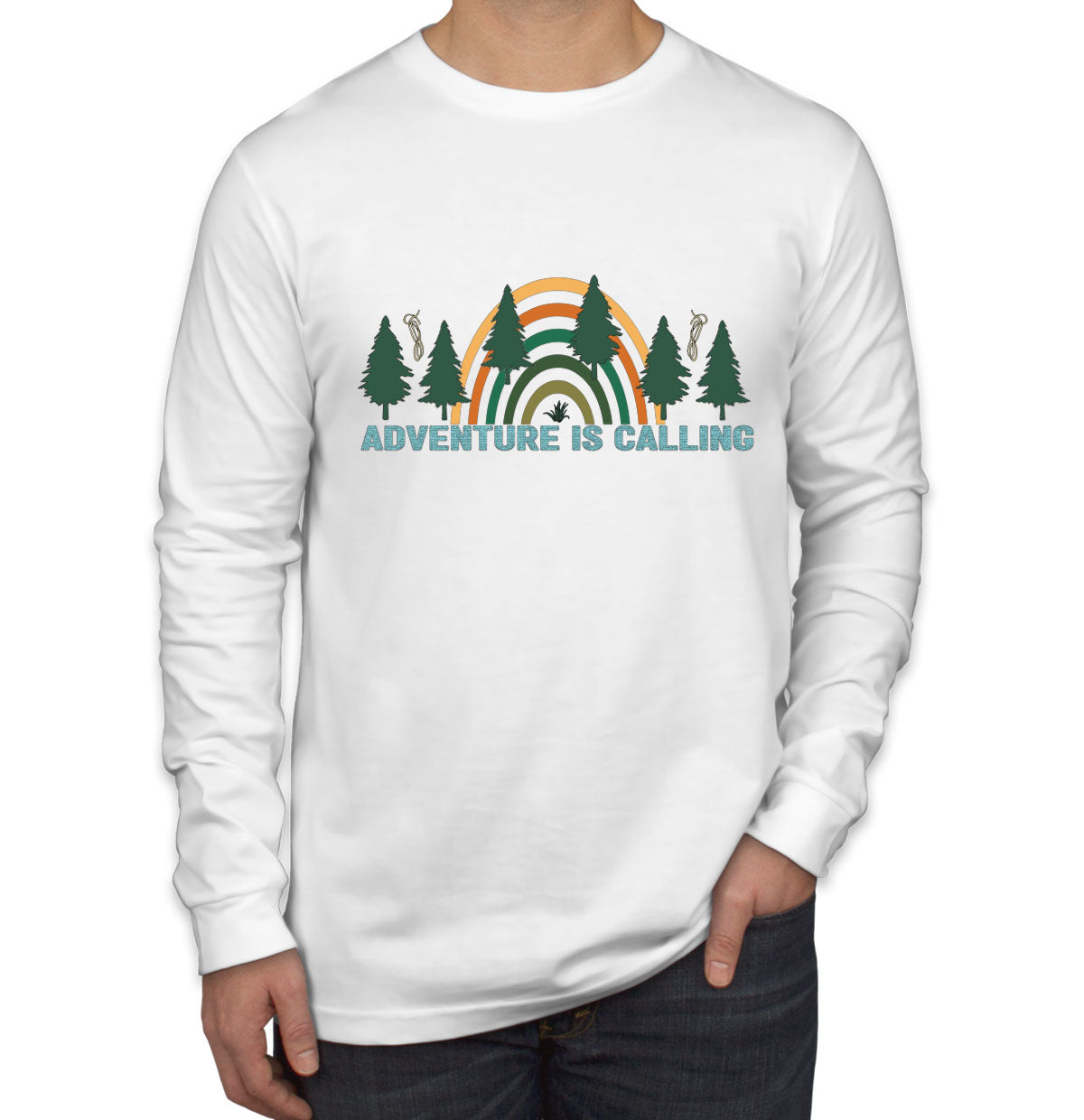 Adventure Is Calling Camp Men's Long Sleeve Shirt