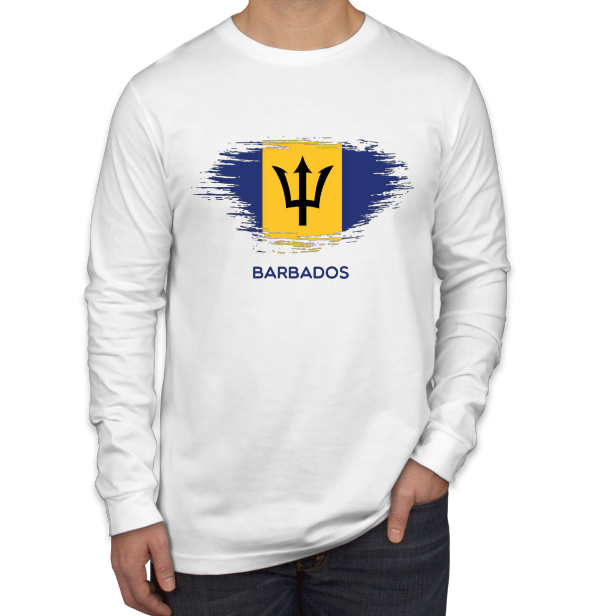 Barbados Flag Long Sleeve Shirt