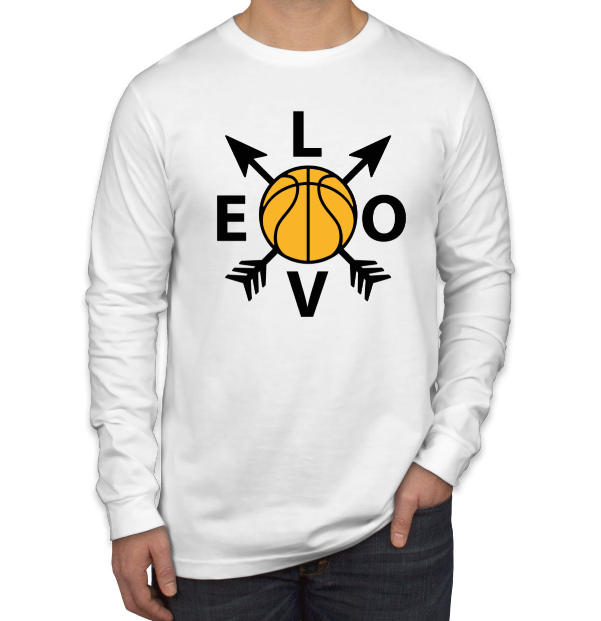 Basketball Love Men's Long Sleeve Shirt