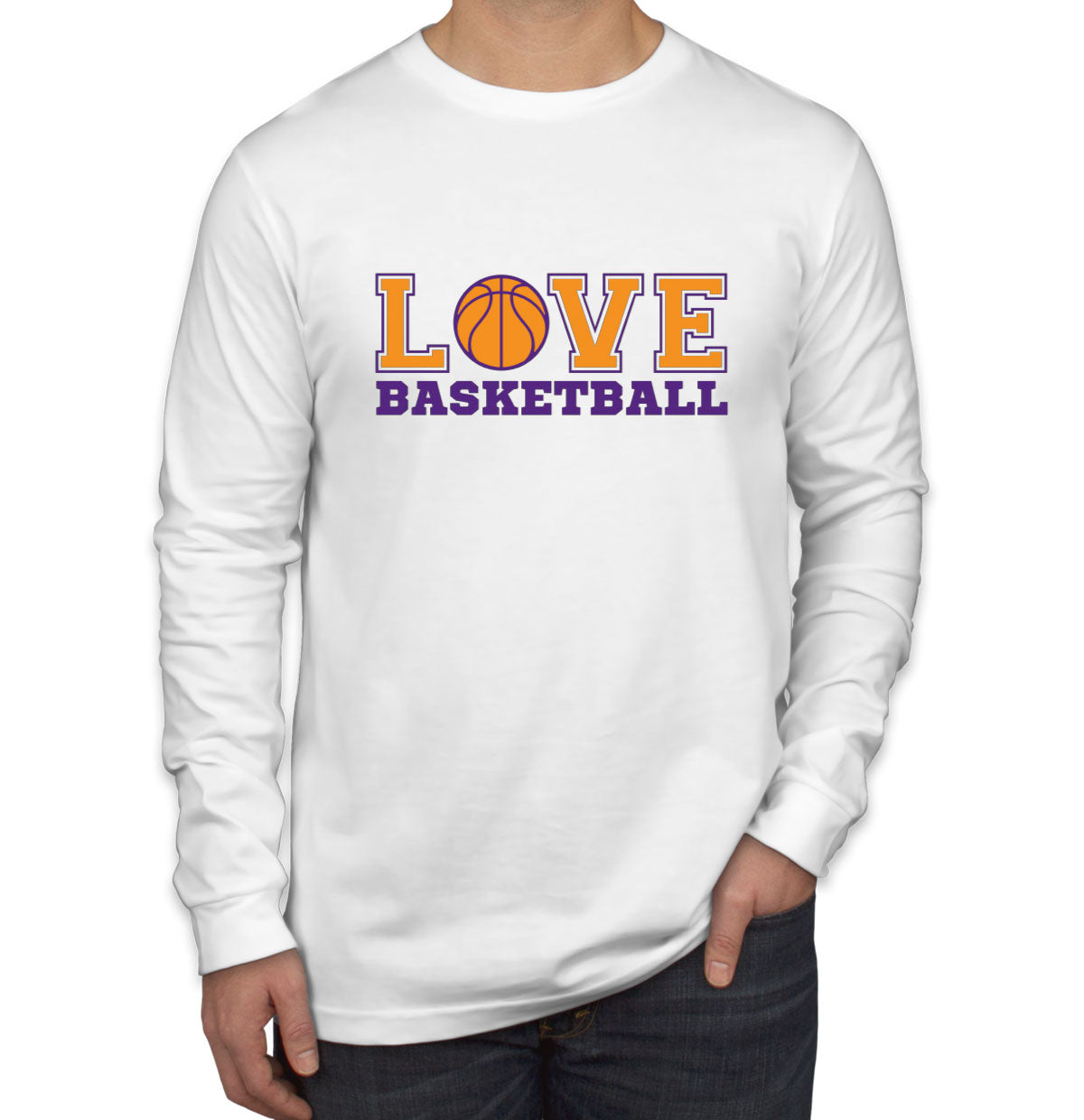 Basketball Love Men's Long Sleeve Shirt