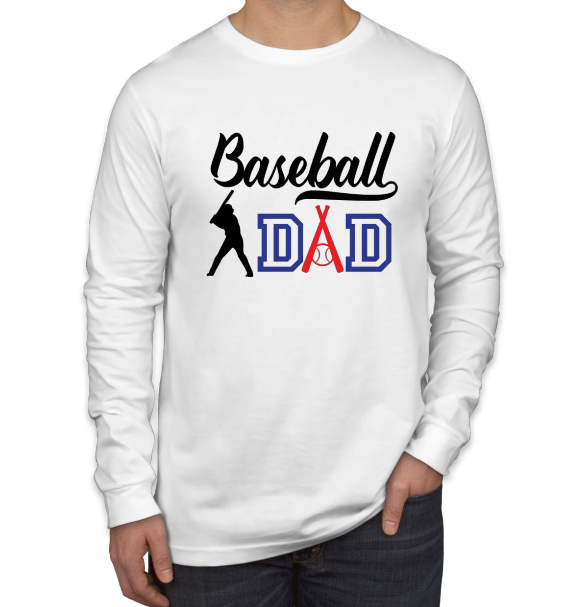 Baseball Dad Men's Long Sleeve Shirt