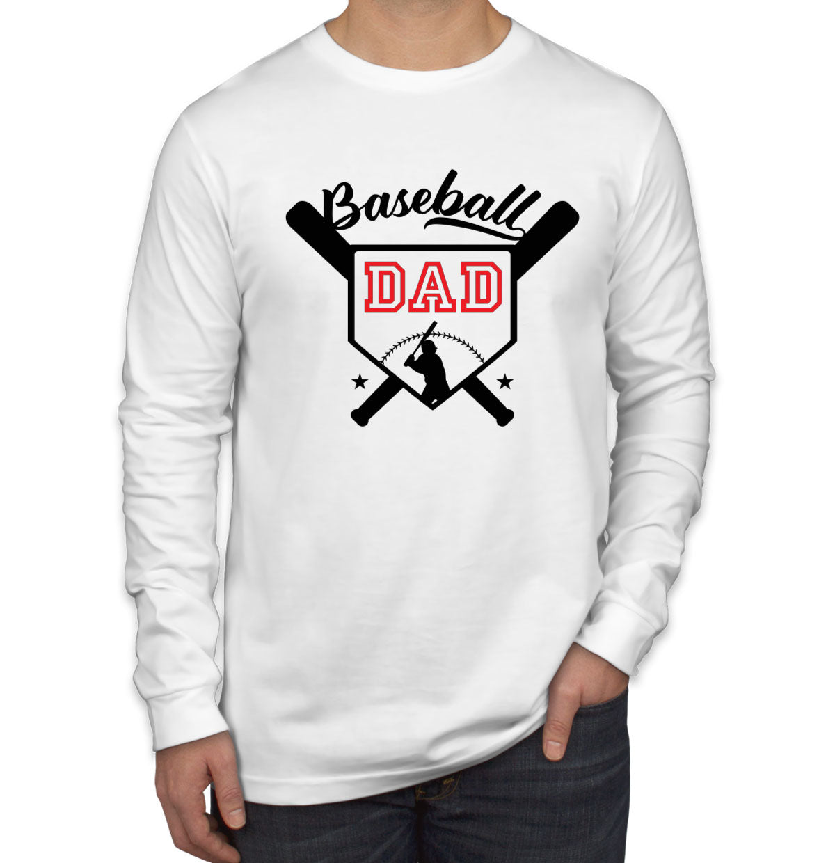 Baseball Dad Men's Long Sleeve Shirt