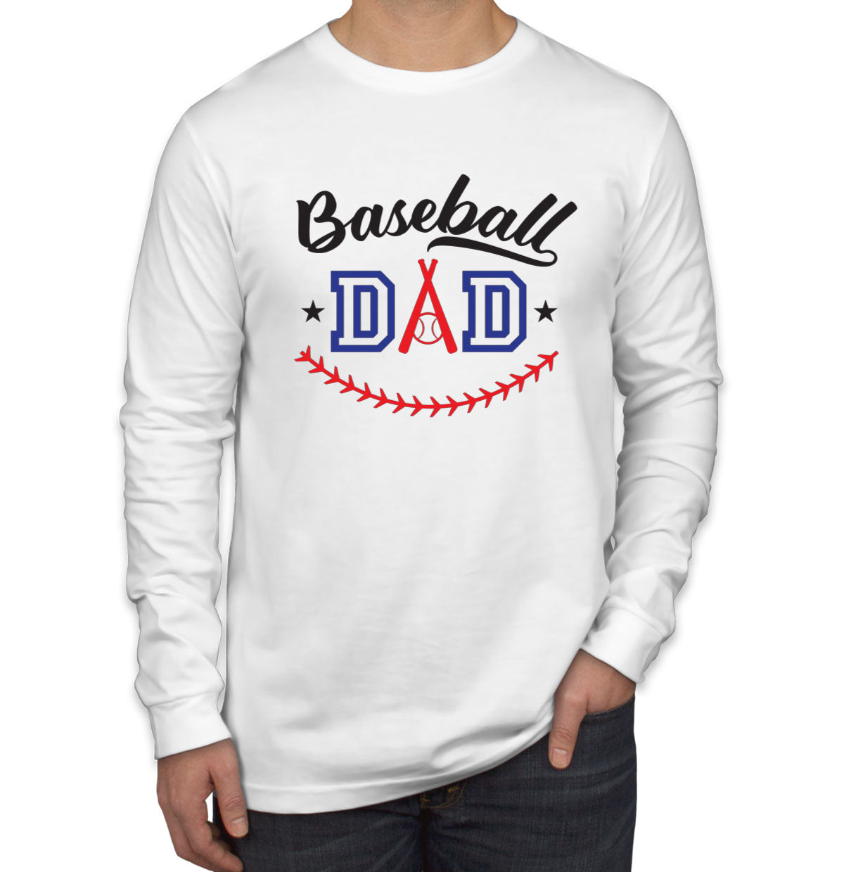 Baseball Dad Men's Long Sleeve Shirt